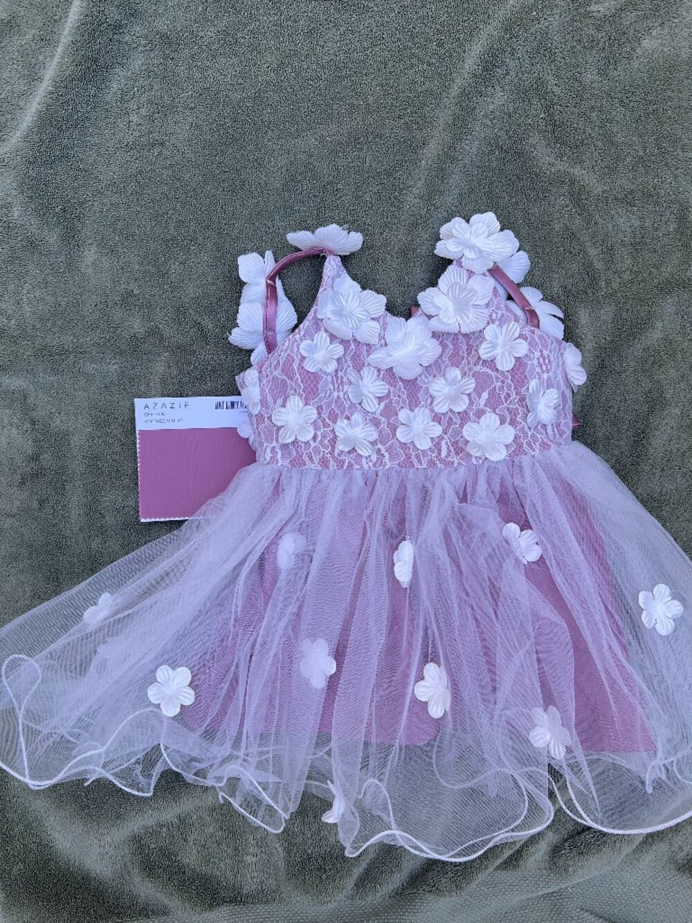 Azazie Junebug Flower Girls Dress - Vintage Mauve 12 Month
